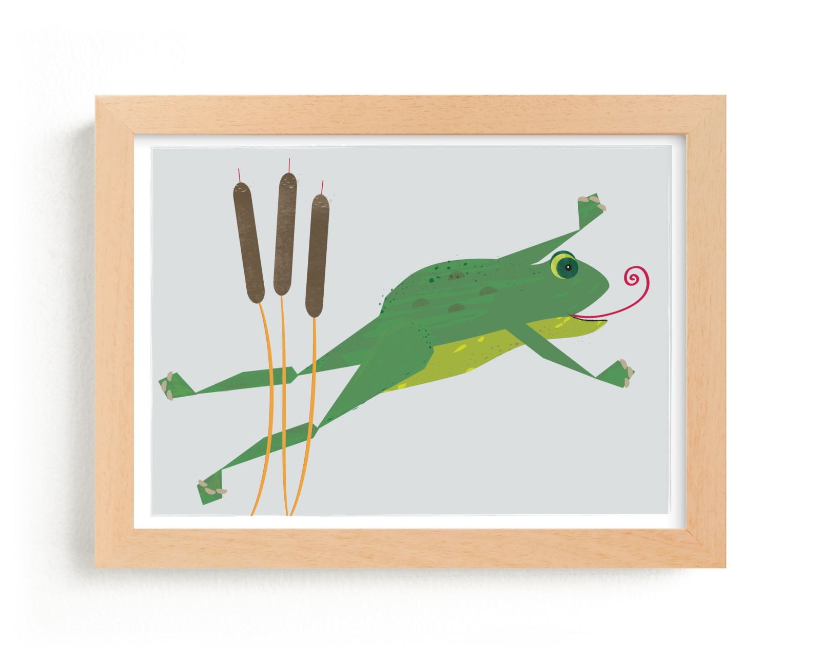 "Leap Frog Leap!" - Art Print by Rebecca Marchese in beautiful frame options and a variety of sizes.