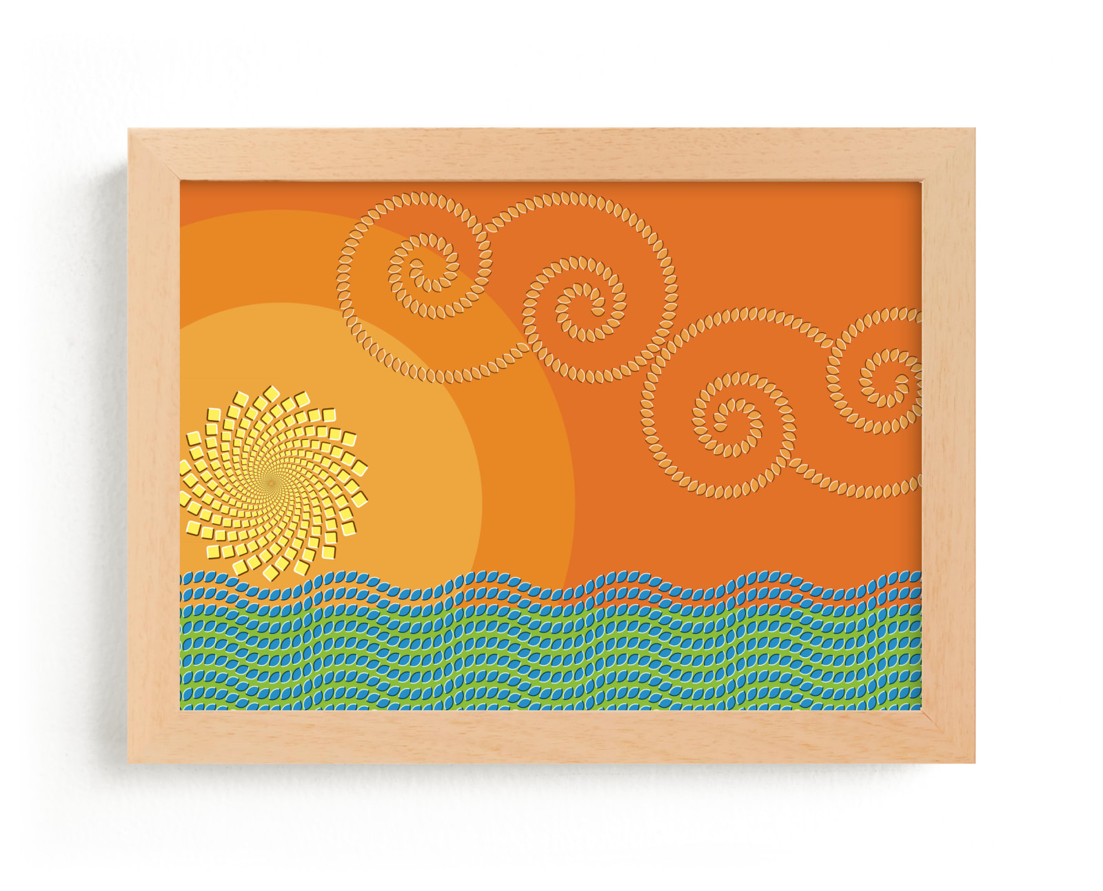 "Strange Sunset" by Playground Prints in beautiful frame options and a variety of sizes.
