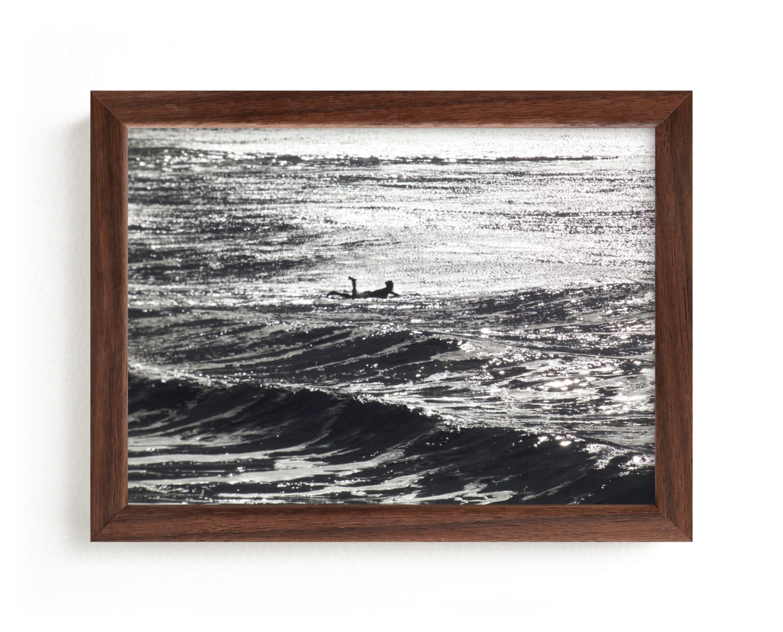 "Cayucos Pier Surfer, Winter Morning Sun" - Limited Edition Art Print by Annie Seaton in beautiful frame options and a variety of sizes.