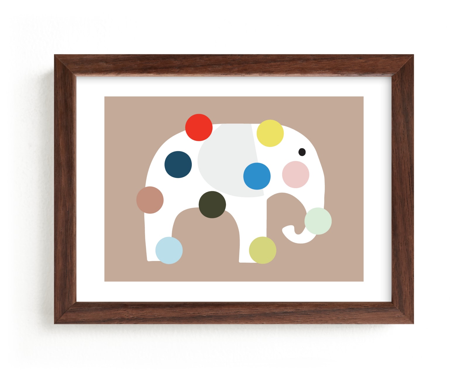 "Elephadots" - Limited Edition Art Print by Maja Cunningham in beautiful frame options and a variety of sizes.