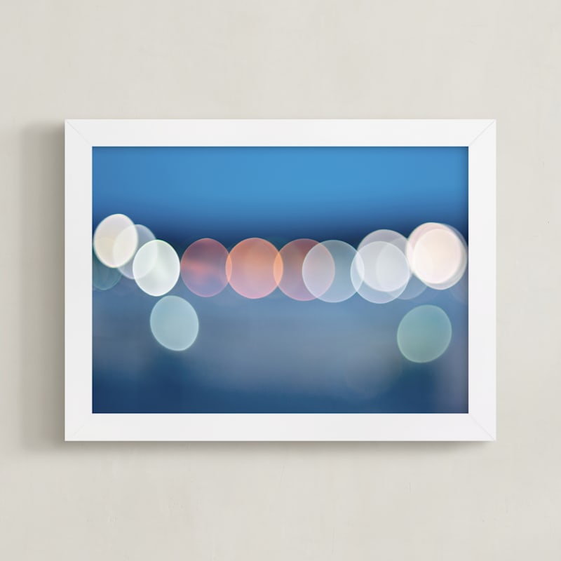 "Blue Hour Bokeh II" - Art Print in Blue Hour by Lee Dunnie - Framed