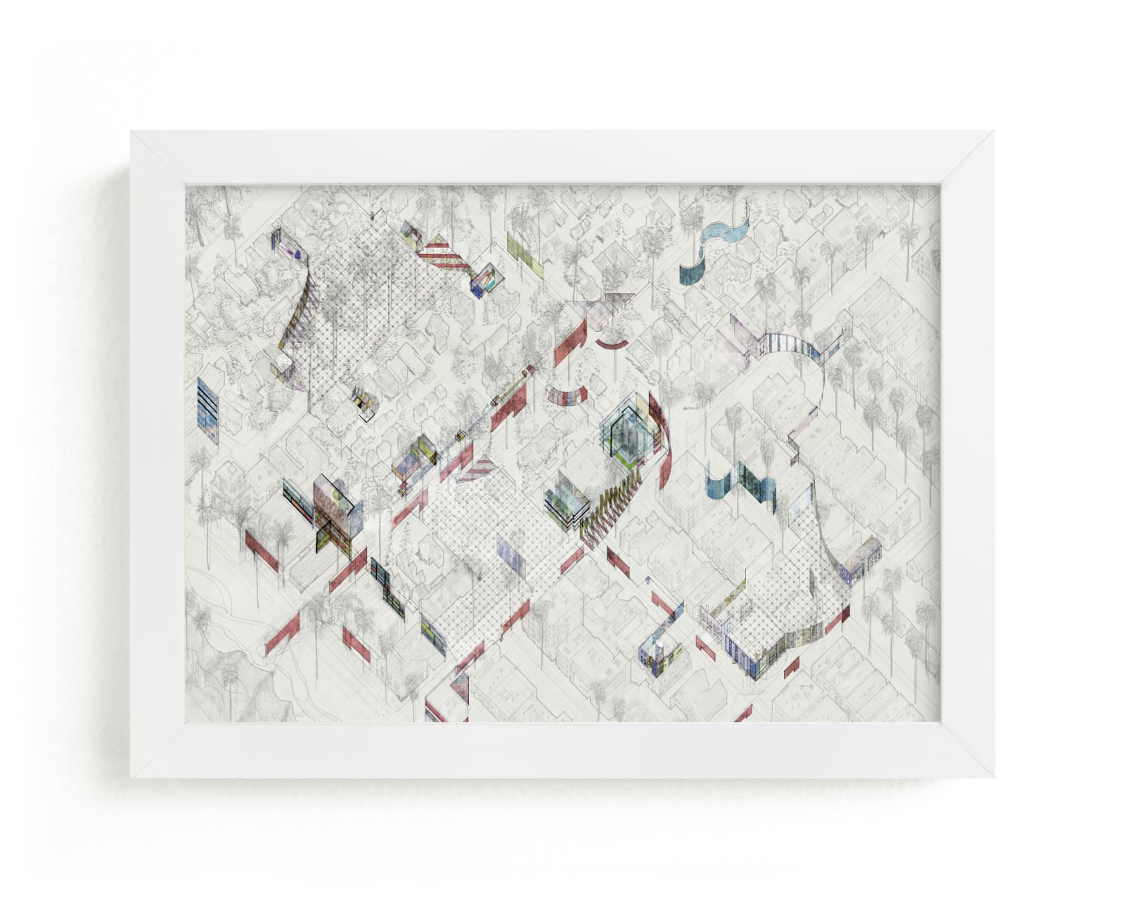 "Santa Monica Abstraction" - Limited Edition Art Print by Johnathon Smith in beautiful frame options and a variety of sizes.
