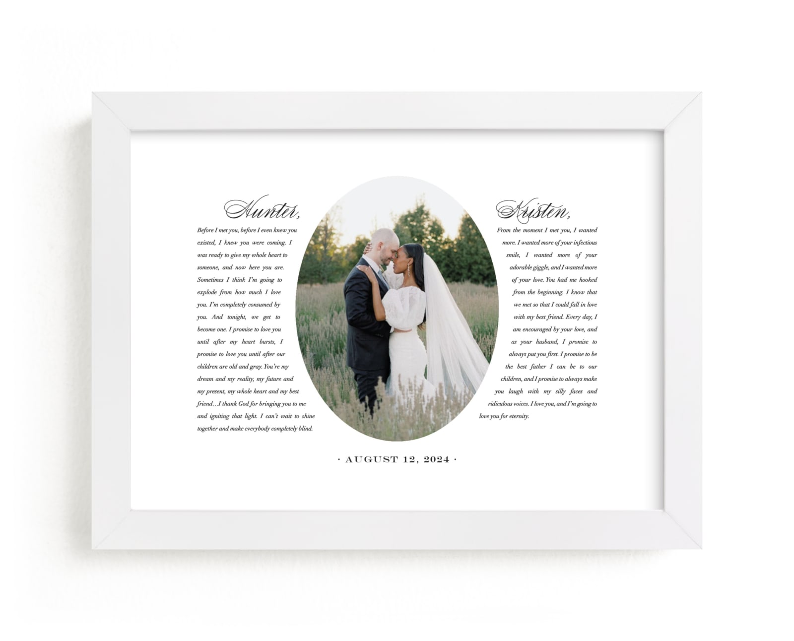 "Our Vows" - Custom Photo Art Print by Sarah Curry in beautiful frame options and a variety of sizes.