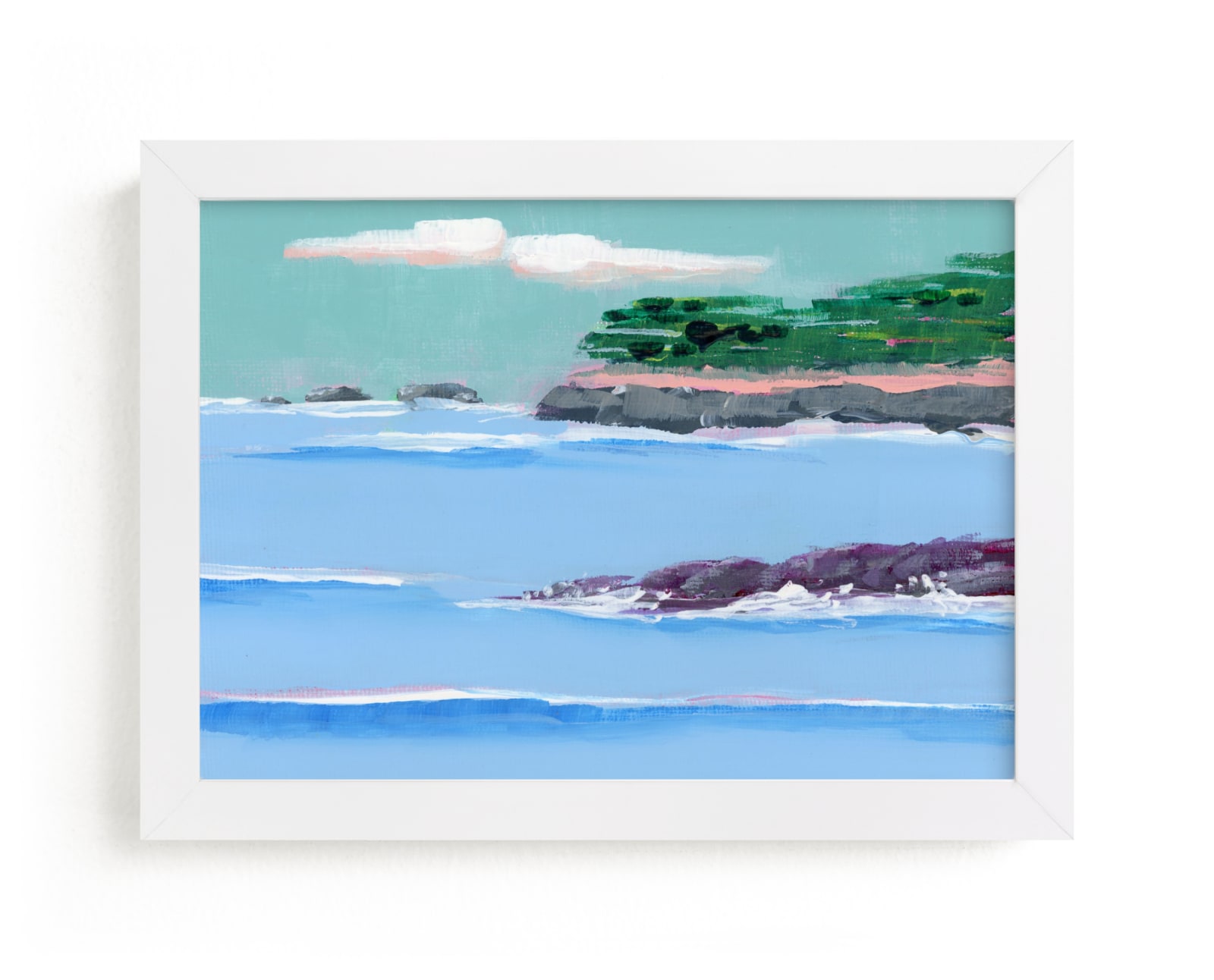"Pebble Beach" - Limited Edition Art Print by Lindsay Megahed in beautiful frame options and a variety of sizes.