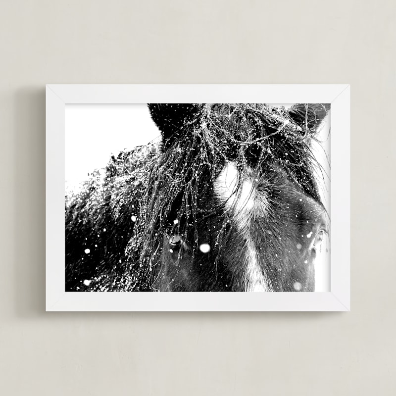 "End Of The Storm" - Art Print in Noir by Leslie Le Coq - Framed