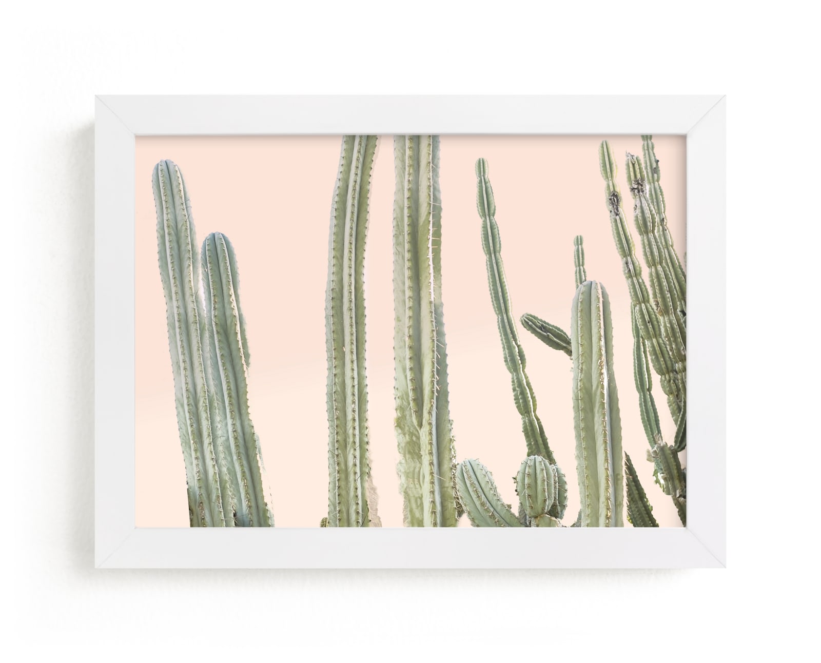 "Peachy Cactus Print" - Limited Edition Art Print by Wilder California in beautiful frame options and a variety of sizes.