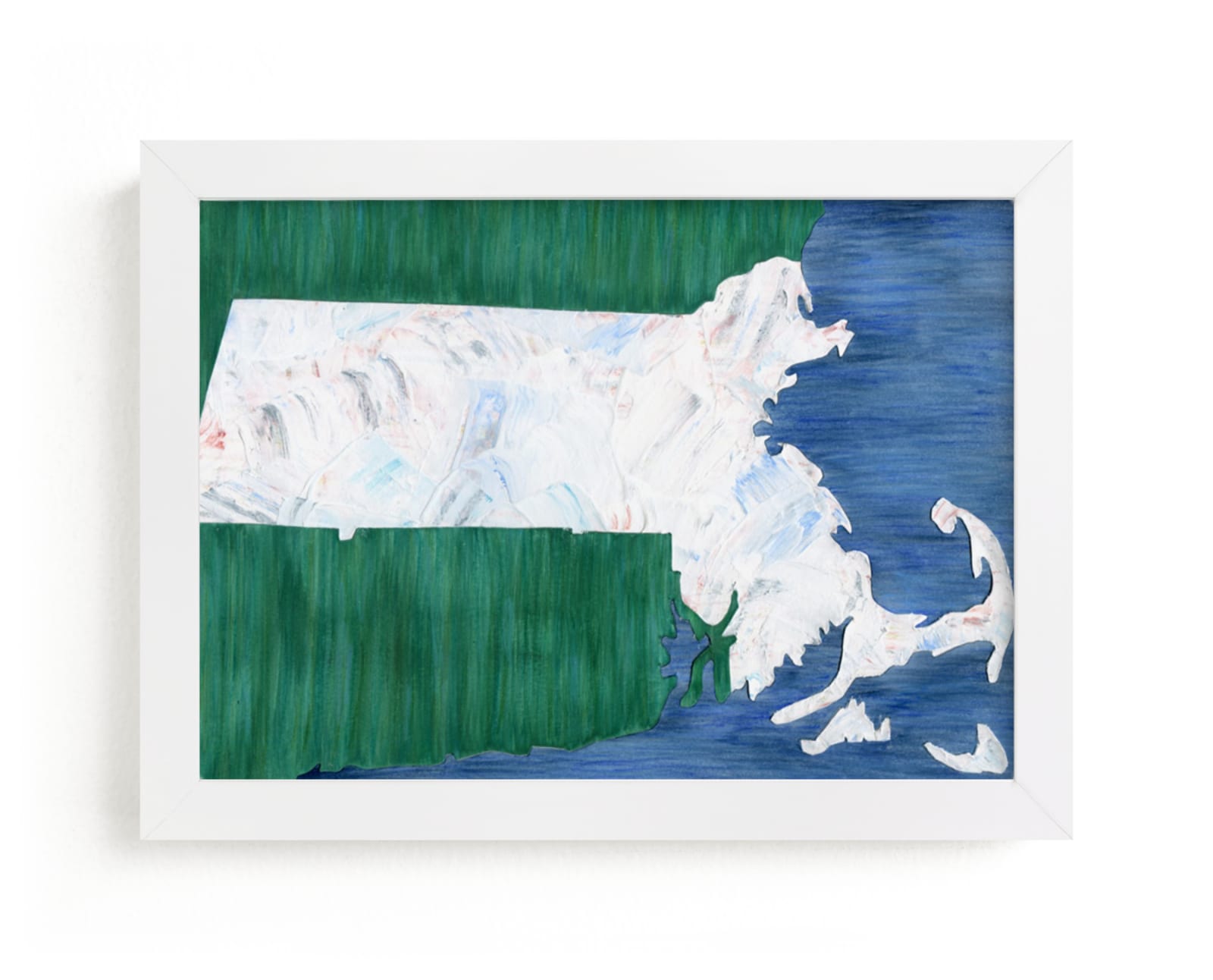 "Massachusetts in Paint" - Limited Edition Art Print by Denise Wong in beautiful frame options and a variety of sizes.