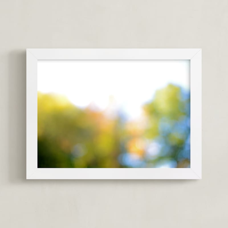 "autumn obscured" - Art Print in Chartreuse by Naomi Ernest - Framed
