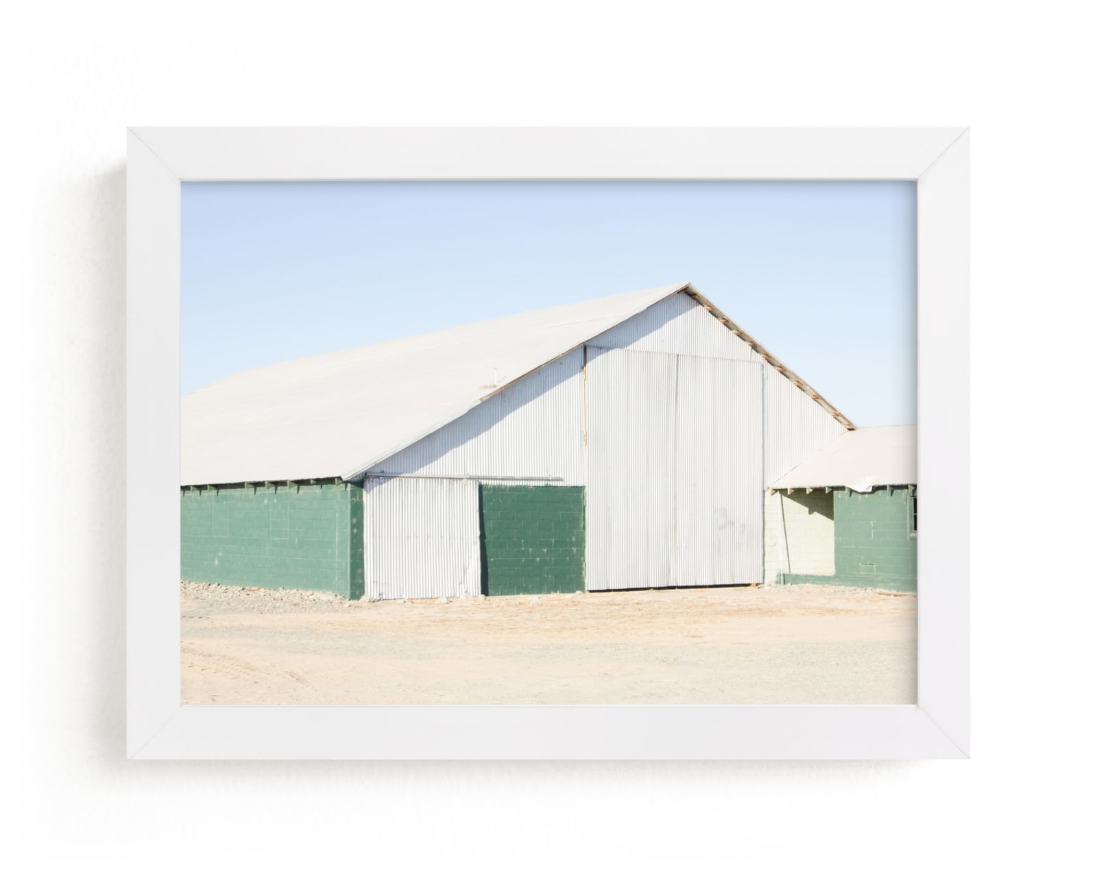 "Green Barn" - Limited Edition Art Print by Alex Elko Design in beautiful frame options and a variety of sizes.