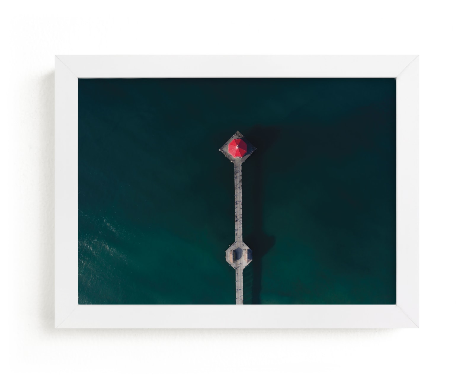 "HB Pier From Above" - Limited Edition Art Print by Christian Florin in beautiful frame options and a variety of sizes.