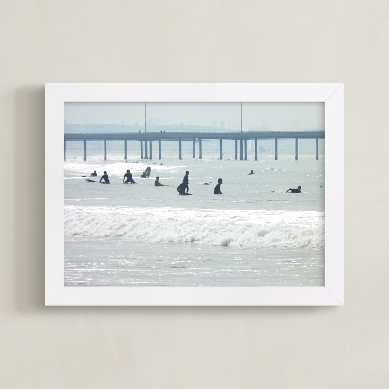 "Waiting, Venice Pier" - Limited Edition Art Print by Annie Seaton in beautiful frame options and a variety of sizes.