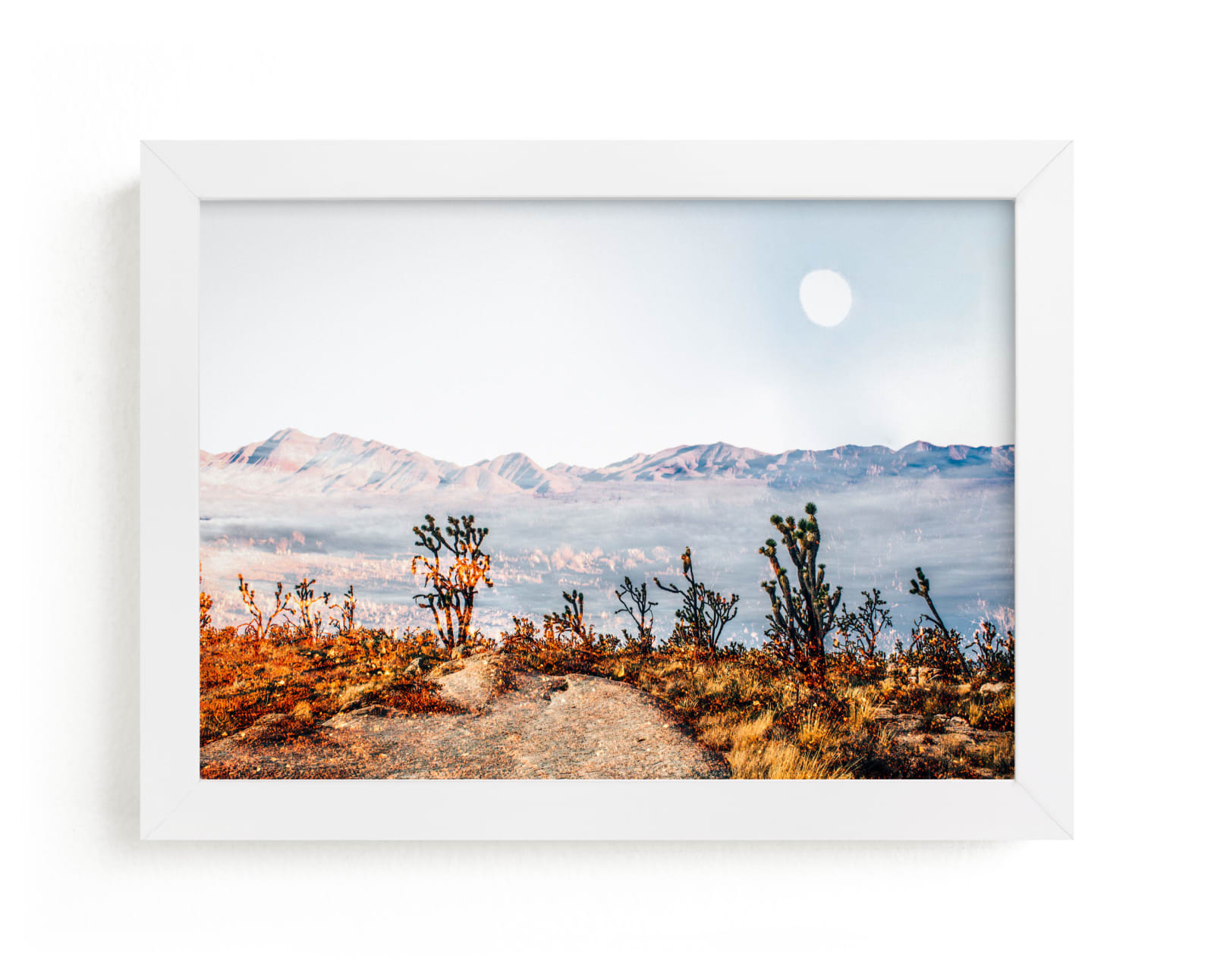 "Desert Super Moon" - Grownup Open Edition Non-custom Art Print by Kate Baird in beautiful frame options and a variety of sizes.