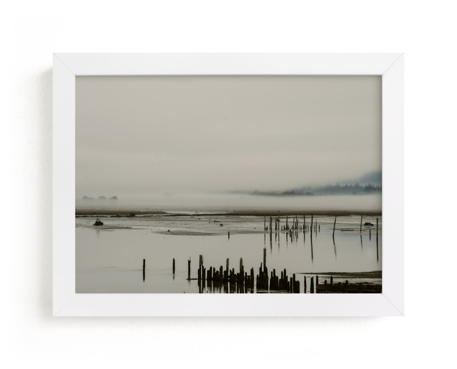 "Fog at the Beach in the PNW" - Grownup Open Edition Non-custom Art Print by Katie Buckman in beautiful frame options and a variety of sizes.