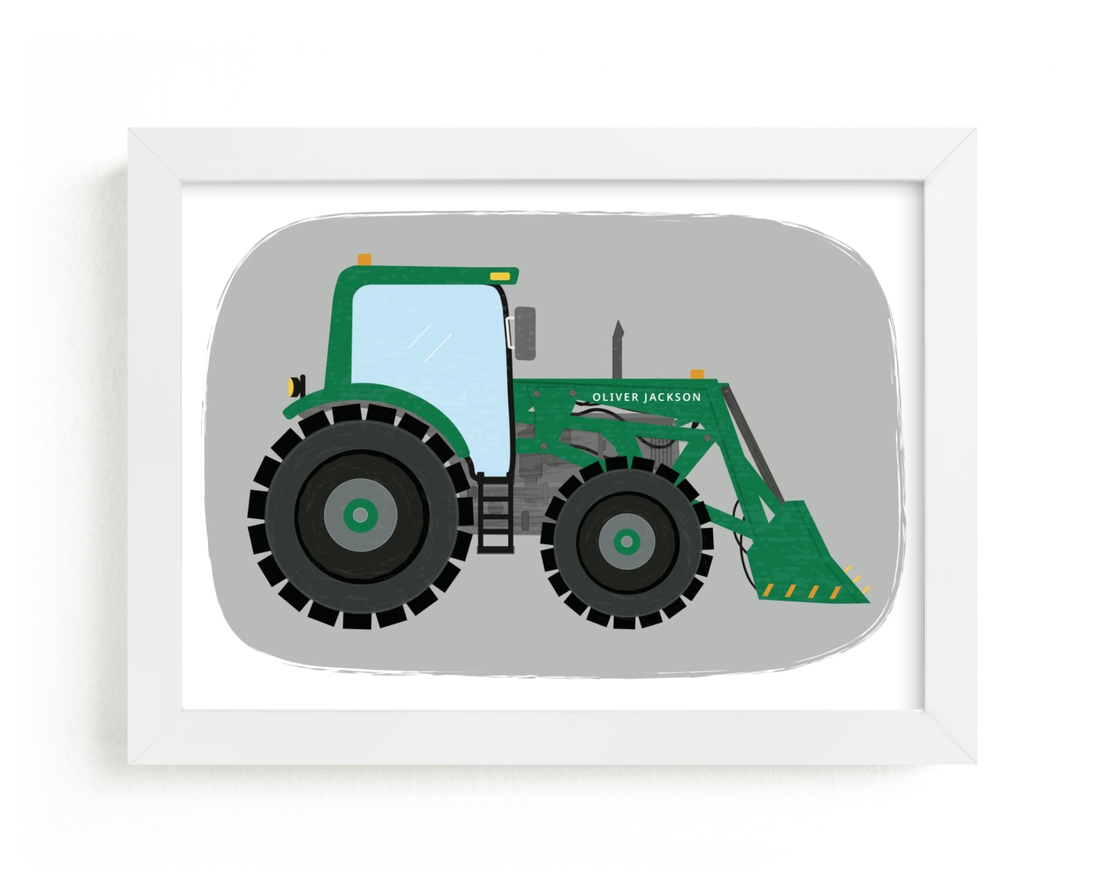 "front end loader tractor" - Custom Open Edition Children's Art Print by Rebecca Marchese in beautiful frame options and a variety of sizes.