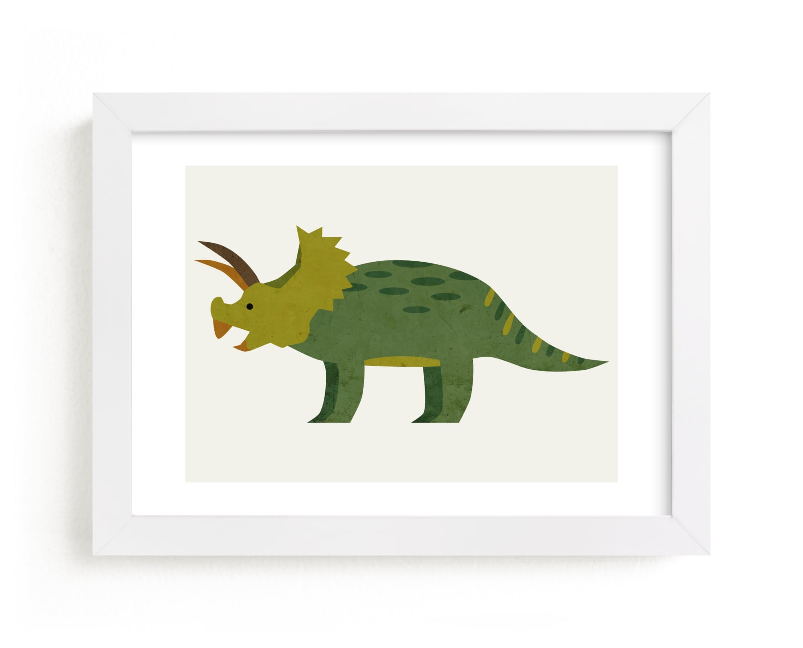 "Triceratops" - Limited Edition Art Print by Amy Mullen in beautiful frame options and a variety of sizes.