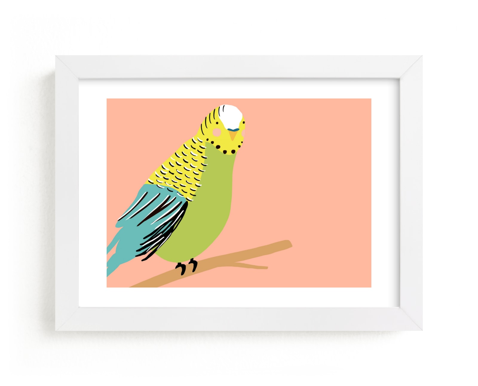 "Sweet Parakeet" - Limited Edition Art Print by merry mack creative in beautiful frame options and a variety of sizes.