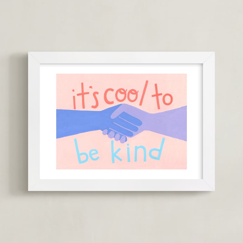 "It's Cool to Be Kind" - Limited Edition Art Print by Candace Wiant in beautiful frame options and a variety of sizes.