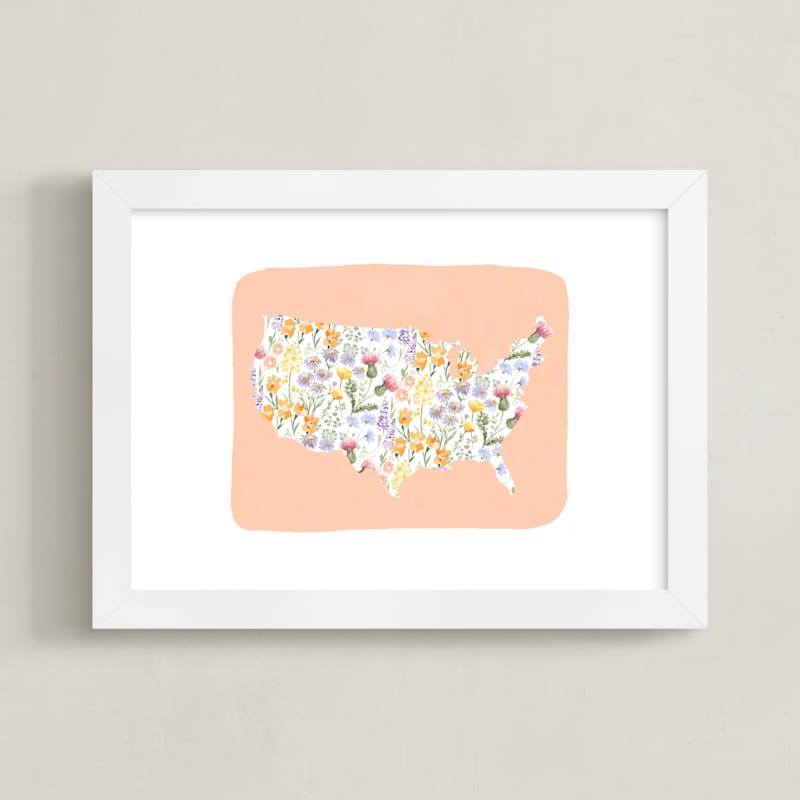 "She's a Wildflower" - Limited Edition Art Print by Sara Berrenson in beautiful frame options and a variety of sizes.