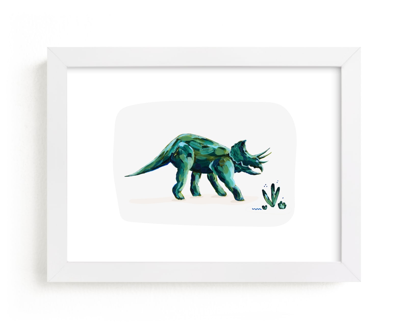 "Triumphant Triceratops" - Limited Edition Art Print by Kayla King in beautiful frame options and a variety of sizes.