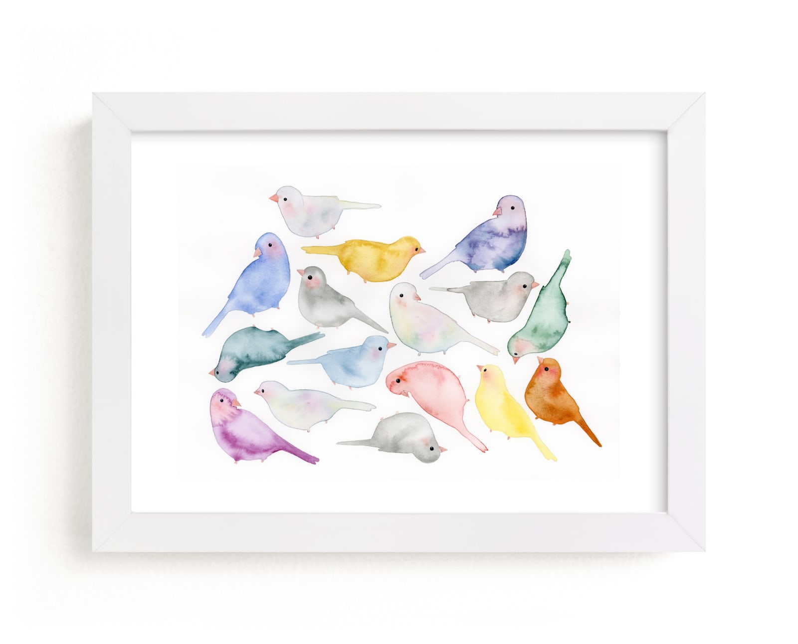 "Bird Crew" - Limited Edition Art Print by Renee Anne Bouffard-McManus in beautiful frame options and a variety of sizes.