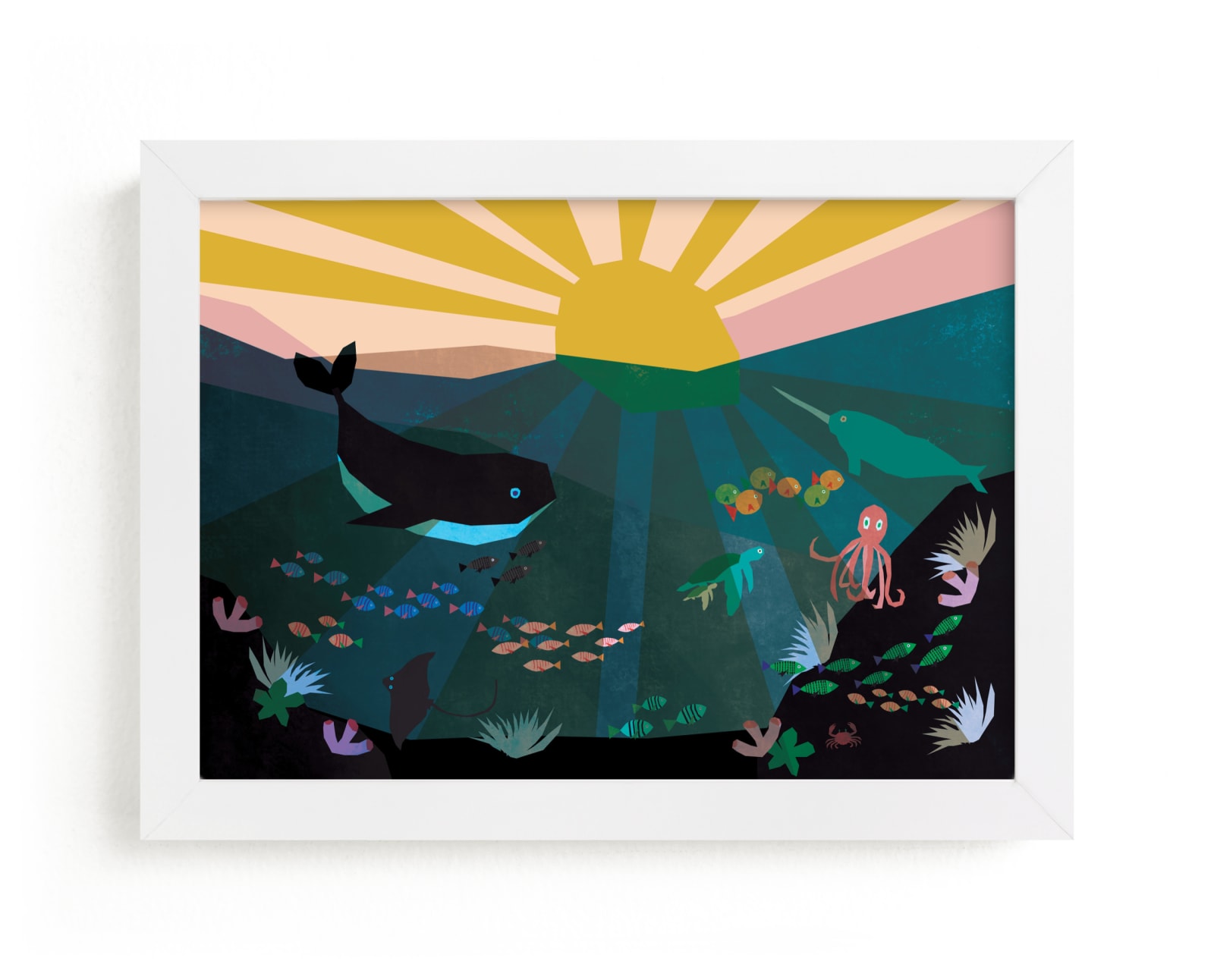 "Underwater Sunset" - Limited Edition Art Print by Morgan Kendall in beautiful frame options and a variety of sizes.