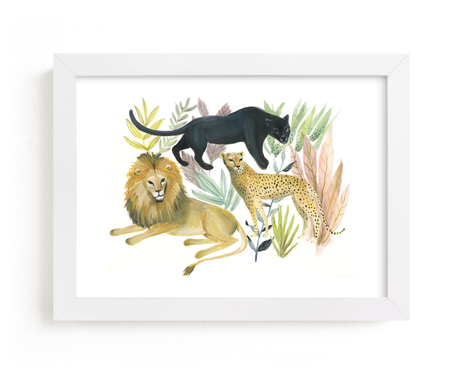 "Wild Cats" - Limited Edition Art Print by Emilie Simpson in beautiful frame options and a variety of sizes.