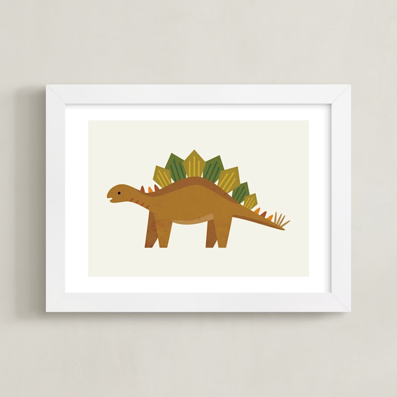 "Stegosaurus" - Limited Edition Art Print by Amy Mullen in beautiful frame options and a variety of sizes.