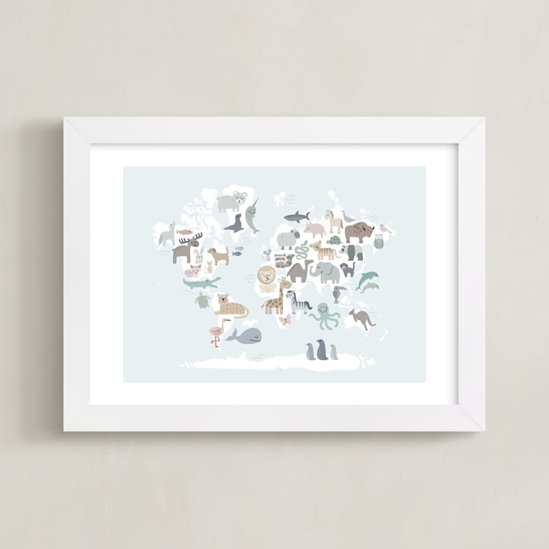 "Wild World Map" by Jessie Steury in beautiful frame options and a variety of sizes.