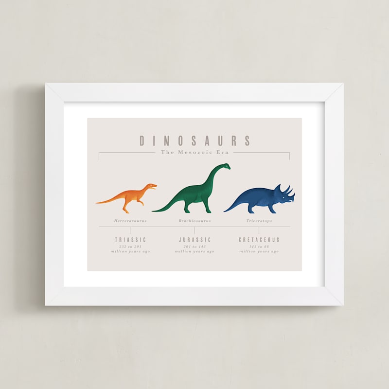 "Dino Timeline" by Ashley Presutti Beasley in beautiful frame options and a variety of sizes.