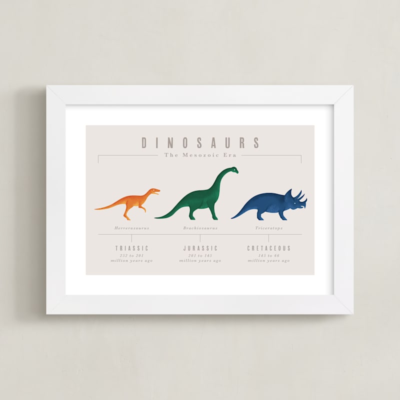 Dino Timeline Children's Art Prints by Ashley Presutti Beasley | Minted dino-timeline-children-s-art-prints-by-ashley-presutti-beasley-minted