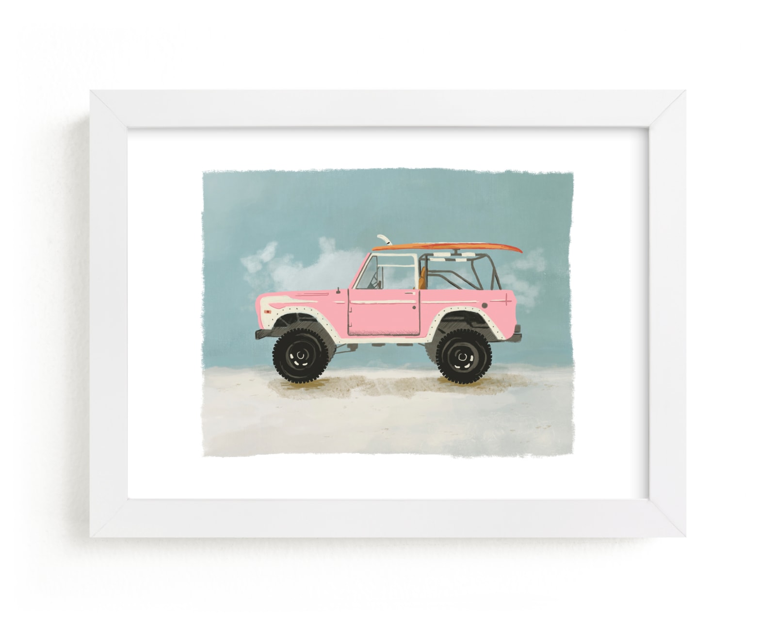 "Surf Pink" by Erin Kessler in beautiful frame options and a variety of sizes.