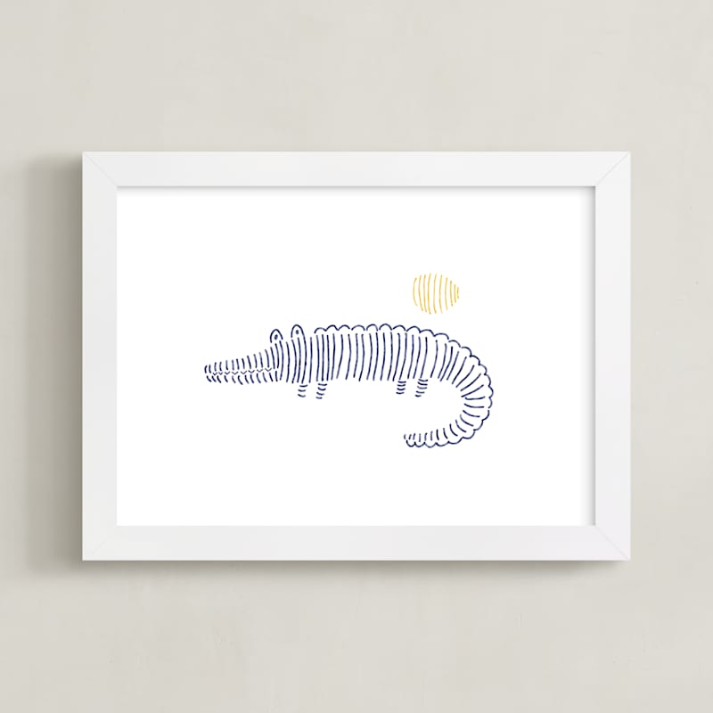 "Lined Animals III" by Jayne Alfieri in beautiful frame options and a variety of sizes.