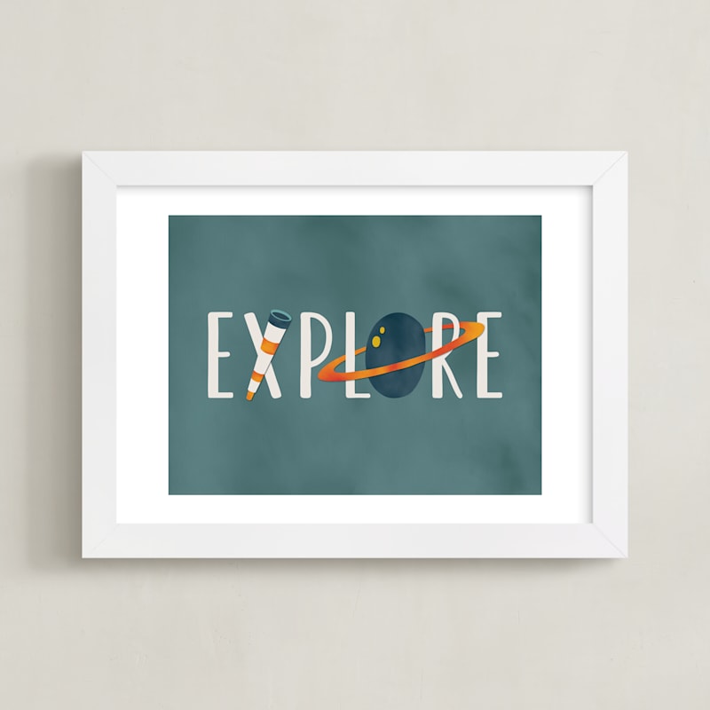 "Space to Explore III" by Heather Schertzer in beautiful frame options and a variety of sizes.