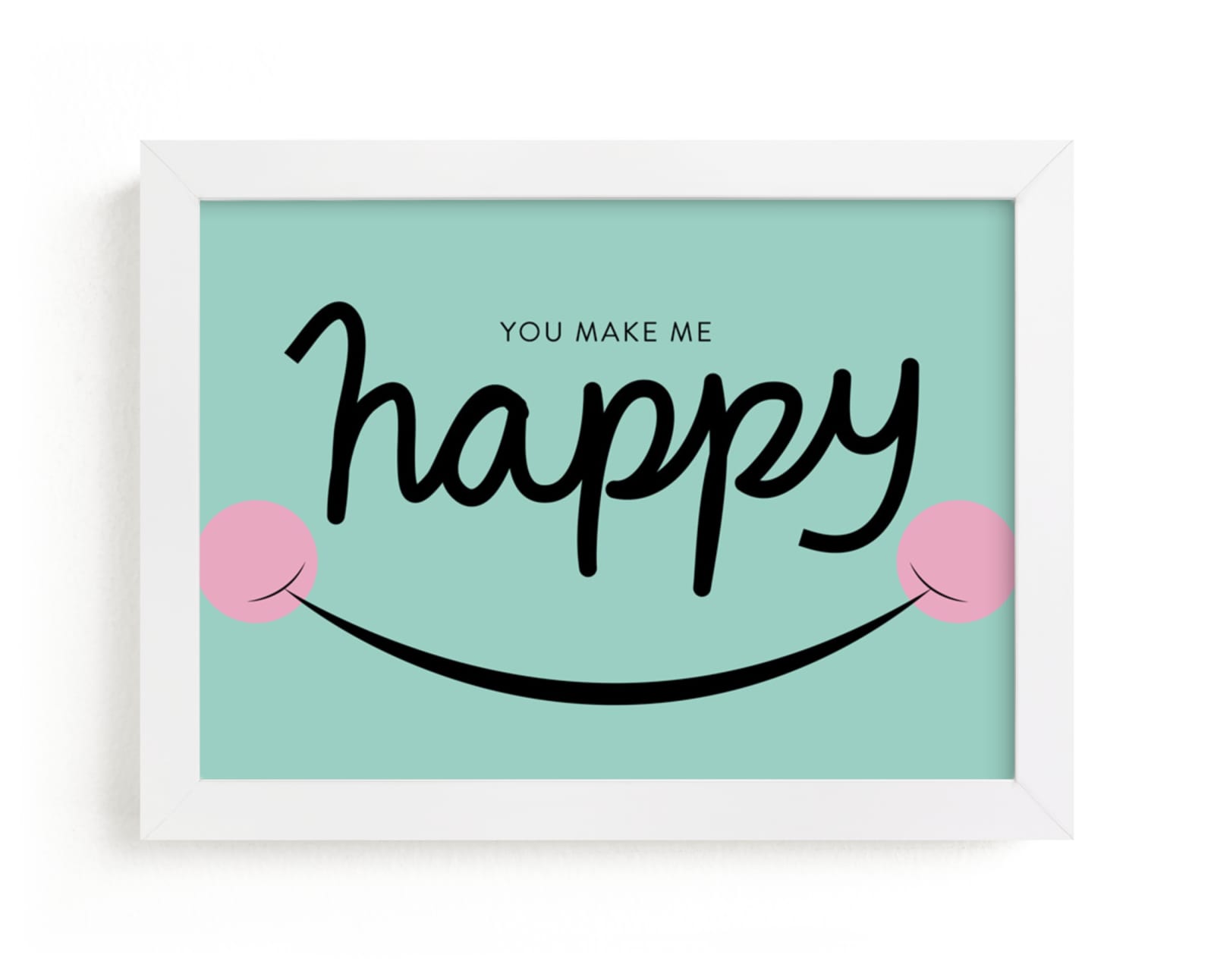 "You Make Me Happy" - Art Print by Catherine Culvenor in beautiful frame options and a variety of sizes.