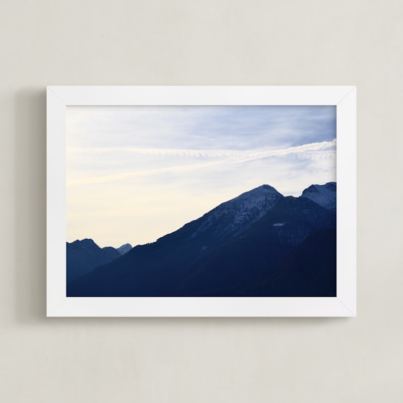"Blue Mountain No.2" - Art Print in Dark Blue by lulu and isabelle - Framed