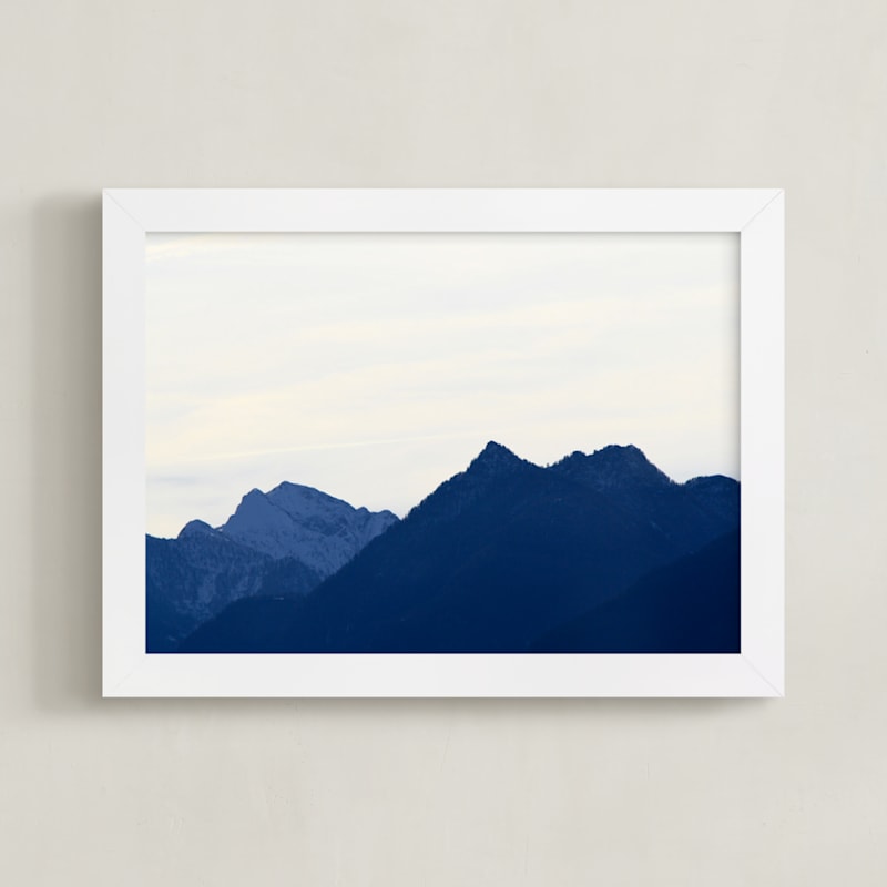 "Blue Mountain No.1" - Art Print in Dark Blue by lulu and isabelle - Framed
