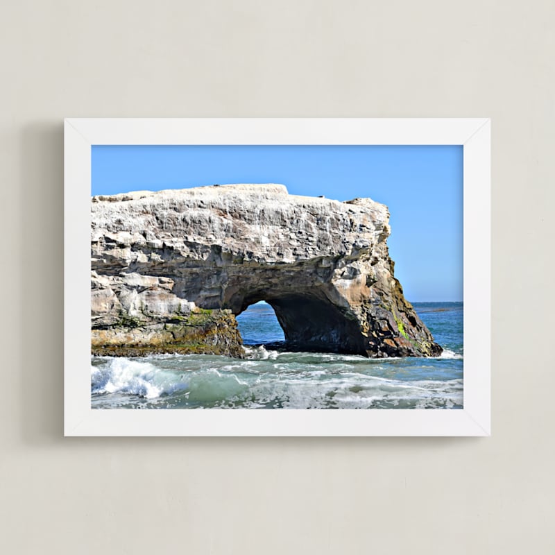 "Natural Bridge" - Art Print in water-green by NSMARK - Framed