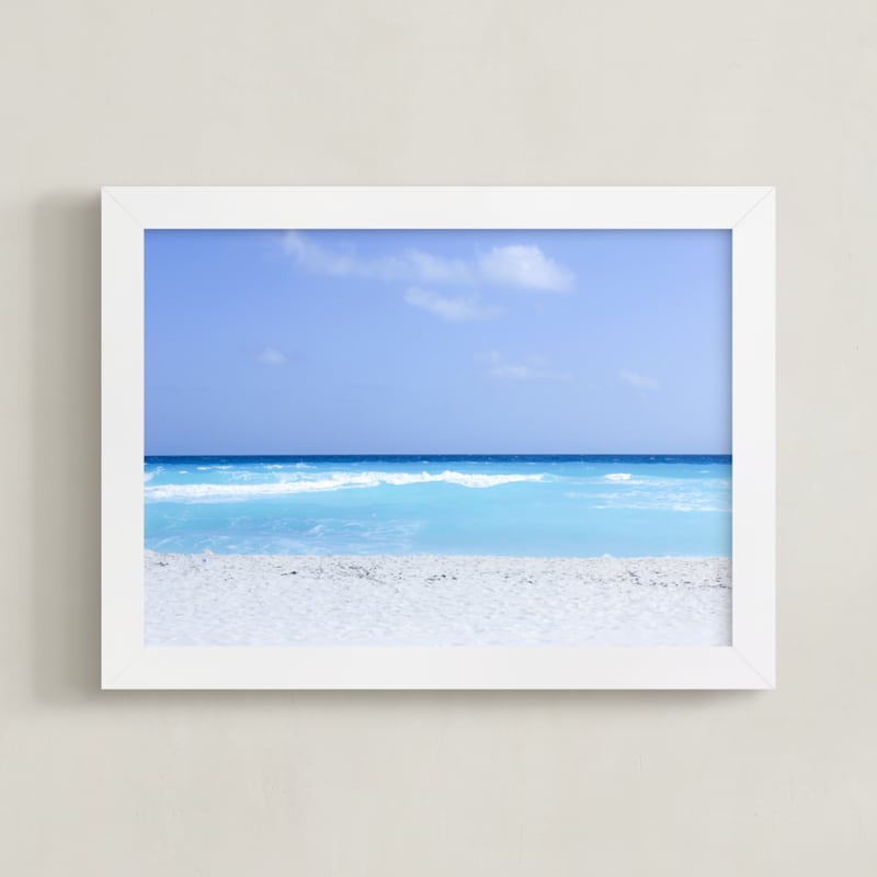 "Shades of blue at their best" - Art Print in Caribbean Blue by Celia Maria - Framed