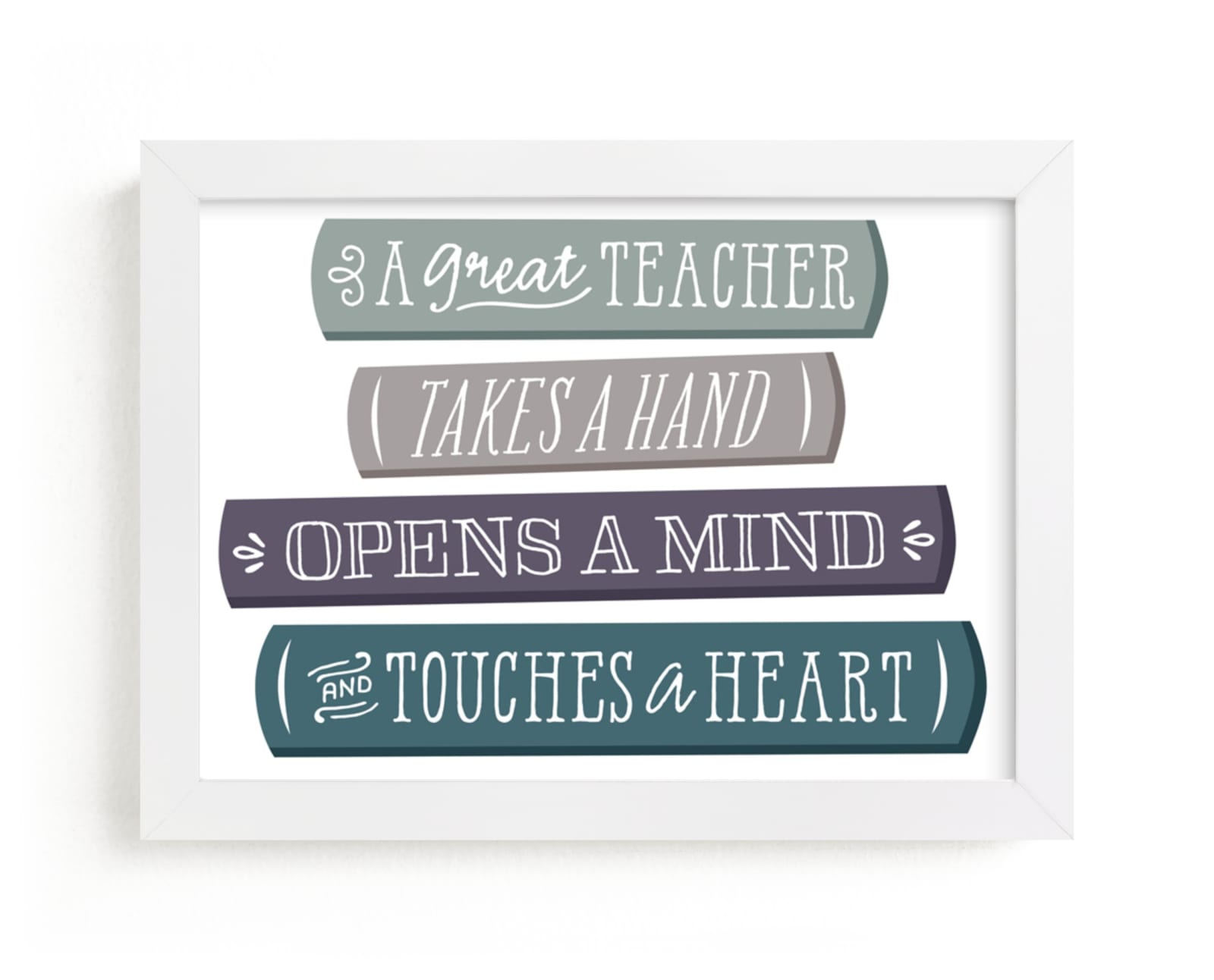"A Teacher's Library" - Art Print by Jessie Steury in beautiful frame options and a variety of sizes.