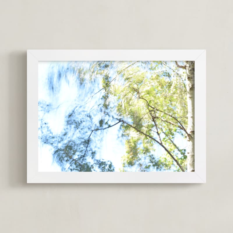 "Breezy afternoon" - Art Print in Blue-green by NSMARK - Framed