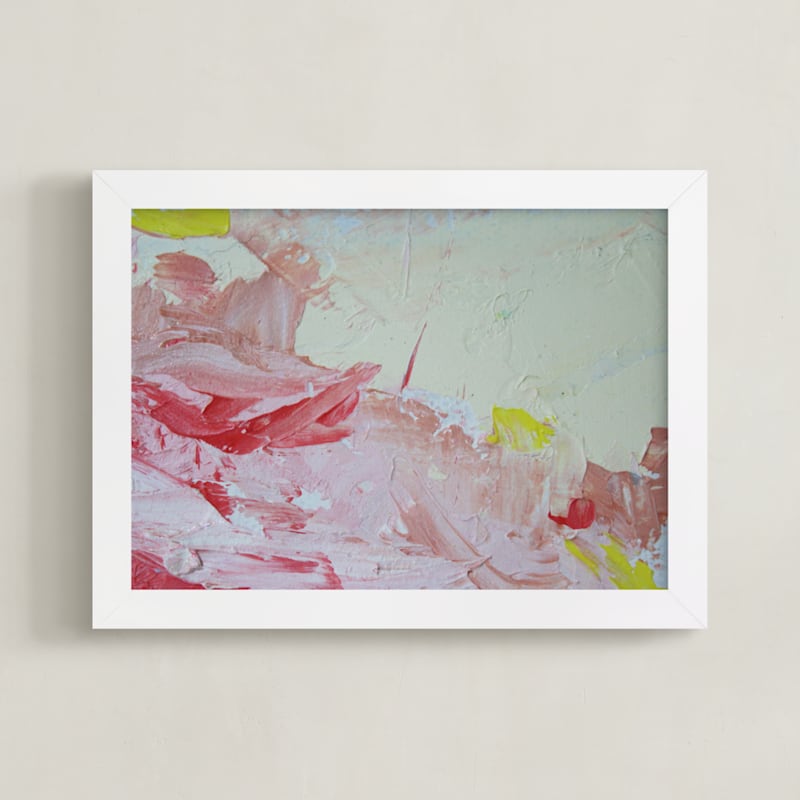 "New on the Horizon" - Art Print in Pink by Lisa Procter - Framed