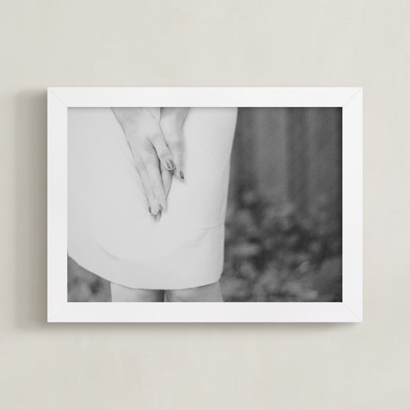 "Fresh Manicure" - Art Print in Gray by Whitney Deal - Framed