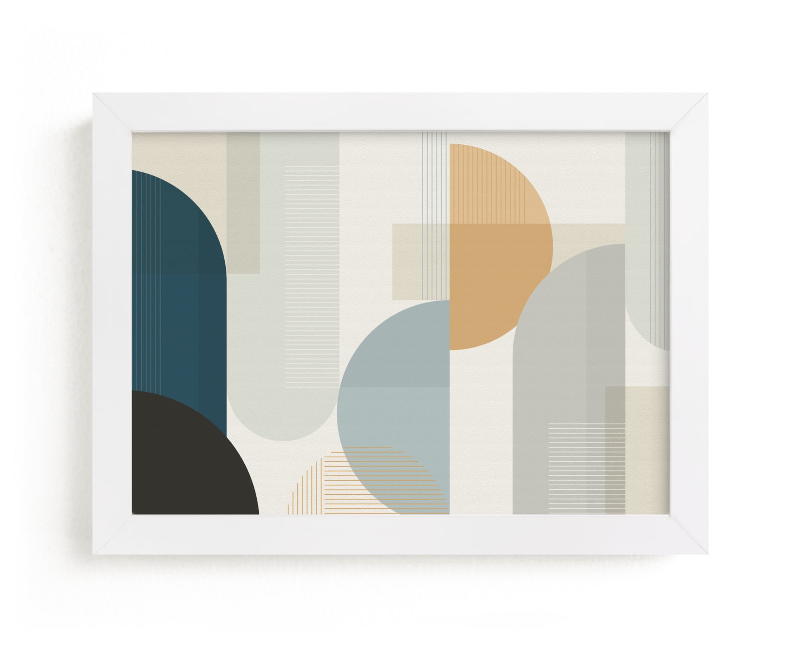 "Shuffle Series Downtown" - Art Print by Jennifer Morehead in beautiful frame options and a variety of sizes.