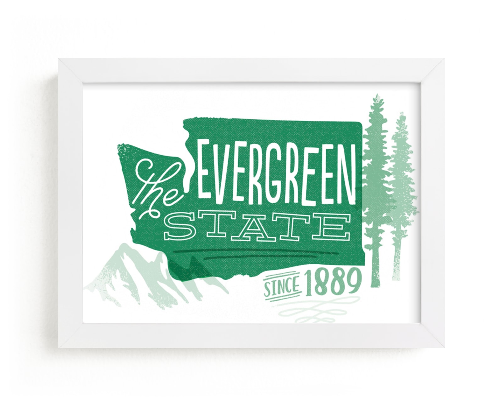 "The Evergreen State" - Art Print by Jessie Steury in beautiful frame options and a variety of sizes.