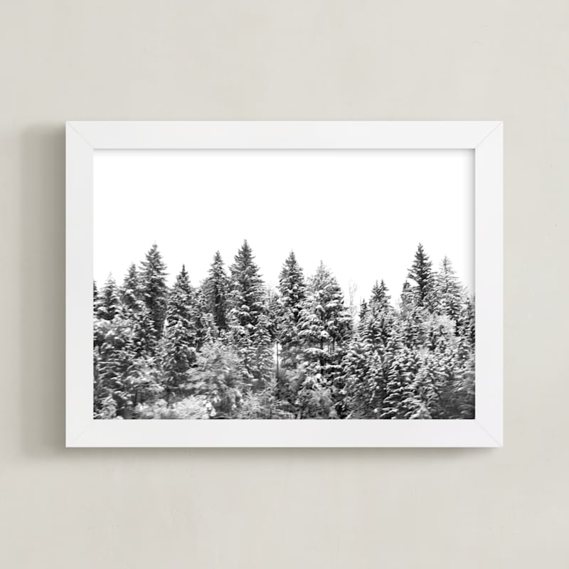 "Black Forest" - Art Print in Black and White by lulu and isabelle - Framed
