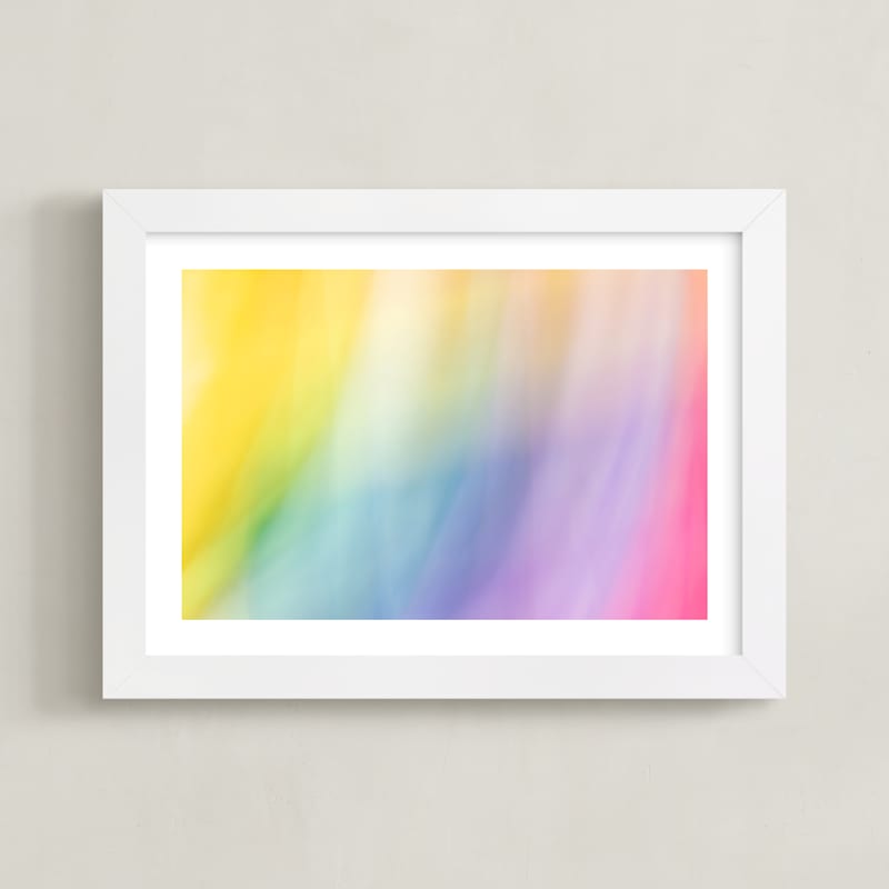 "Rainbow Tulle 03" - Art Print by Laura Hamm in beautiful frame options and a variety of sizes.