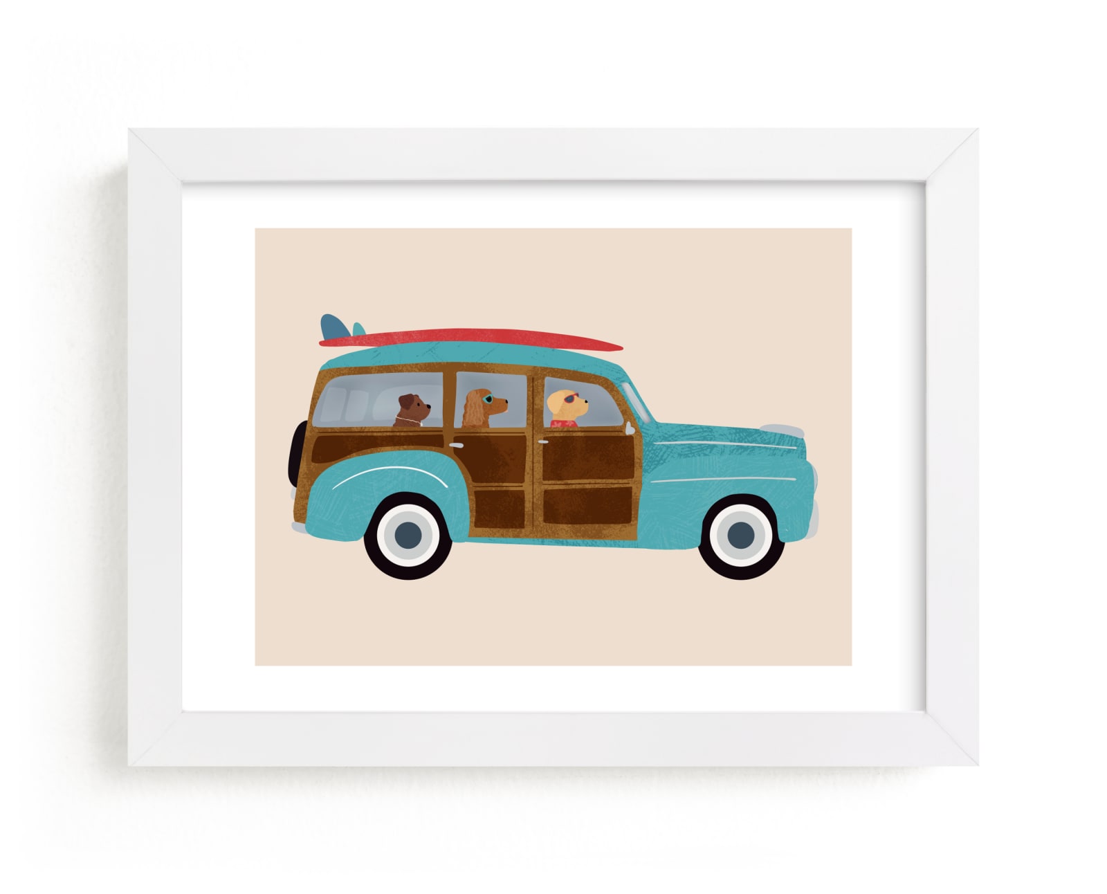 "Hilo Travel Dogs" - Art Print by Jenna Holcomb in beautiful frame options and a variety of sizes.