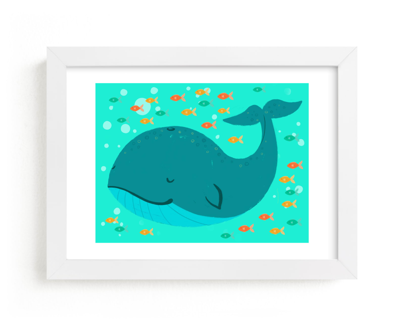 "Whale Hi There" - Art Print by Charla Pettingill in beautiful frame options and a variety of sizes.