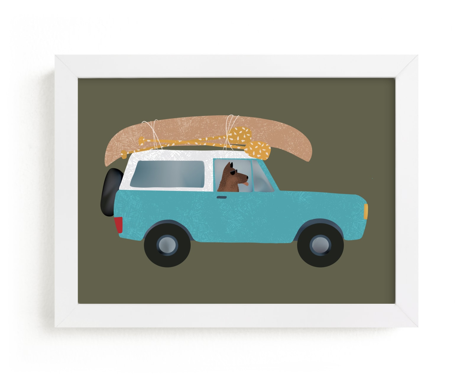 "Denver Travel Dogs" - Art Print by Jenna Holcomb in beautiful frame options and a variety of sizes.