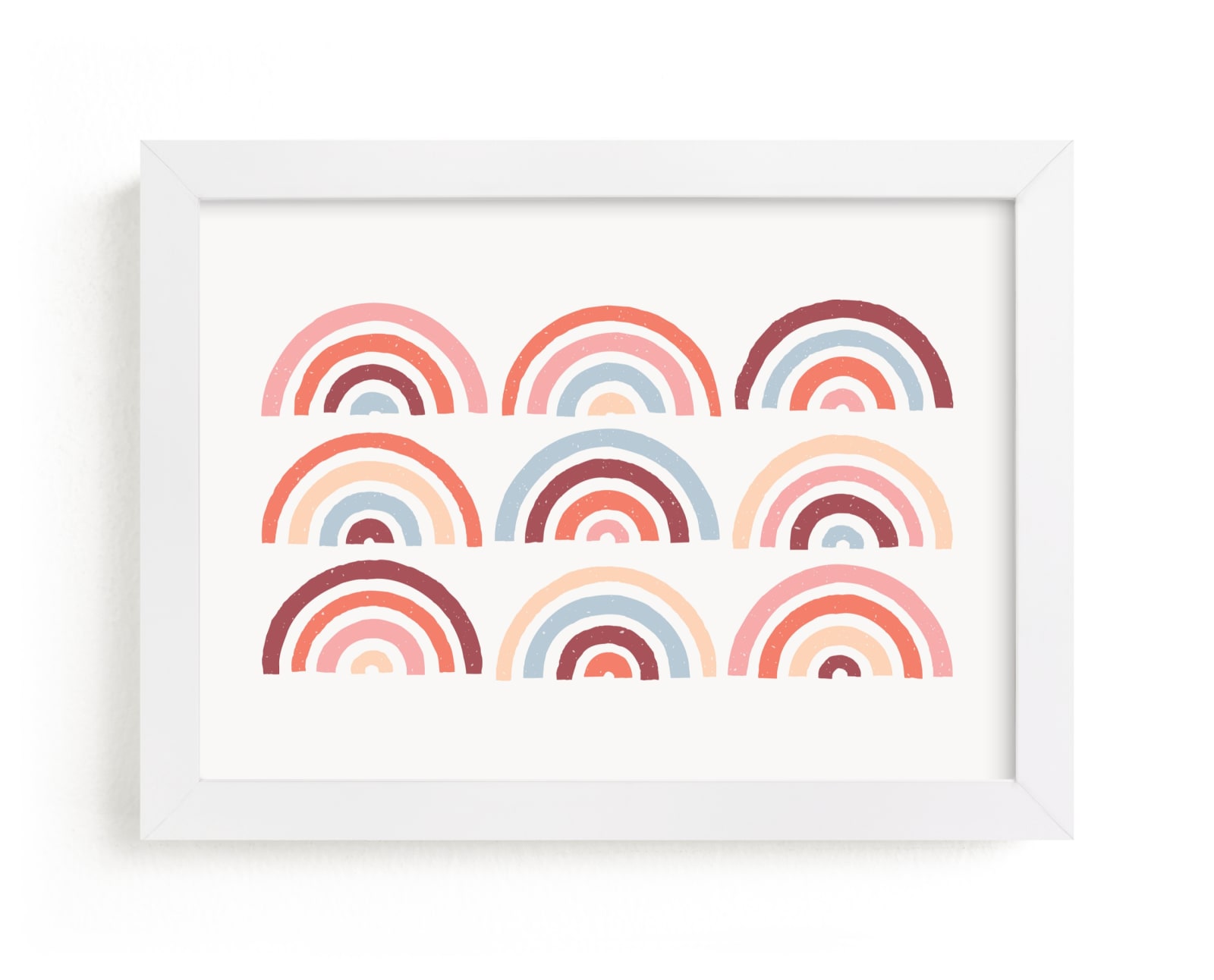 "Stamped Rainbows Art" - Art Print by Amber Barkley in beautiful frame options and a variety of sizes.
